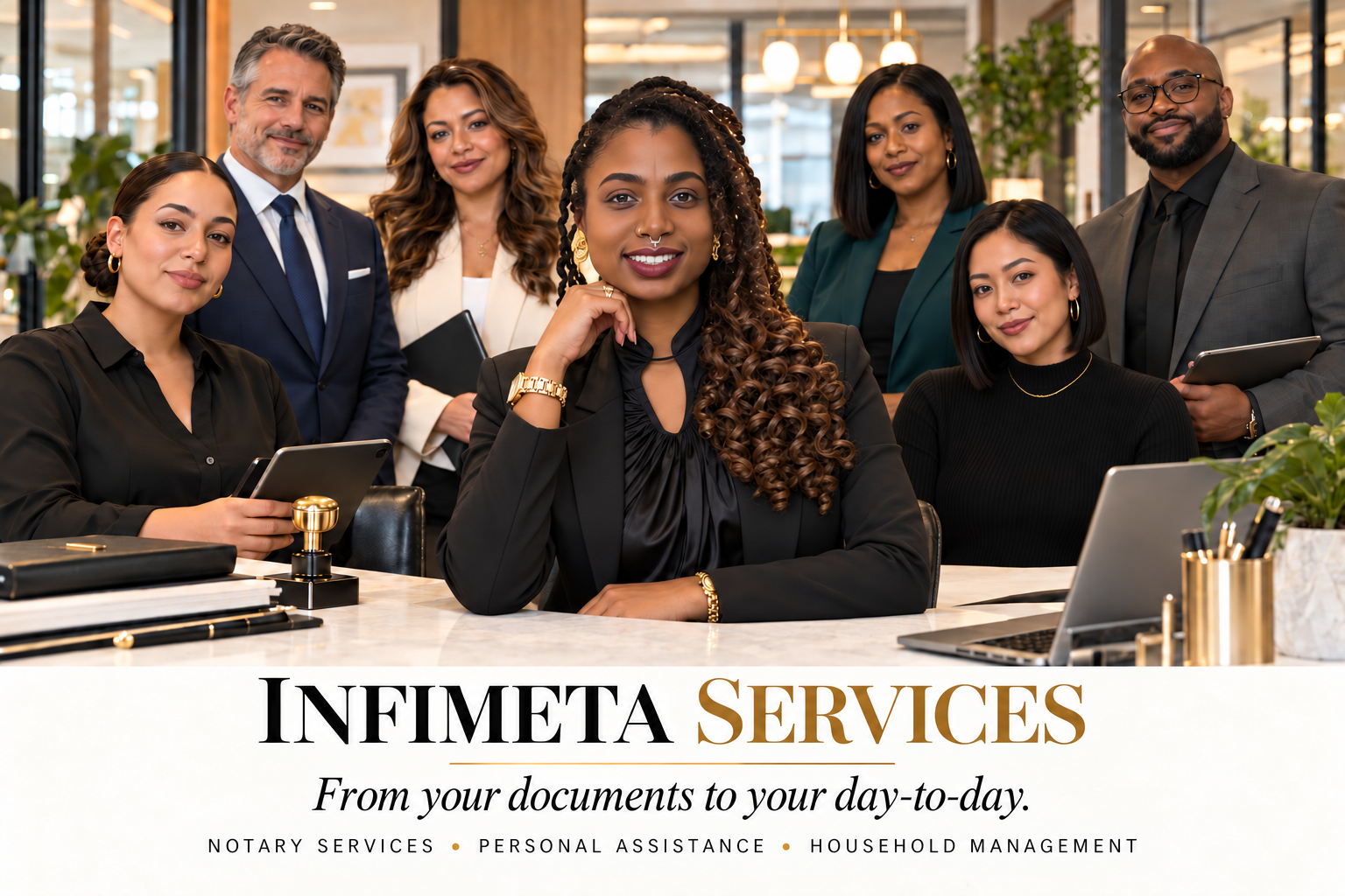Keyonia and the Infimeta Services team — From your documents to your day-to-day